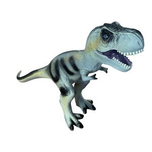 Rubber T-Rex Dinosaur Toy Green Realistic Looking Dino Toy Soft Tyrannosaurus
